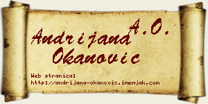 Andrijana Okanović vizit kartica